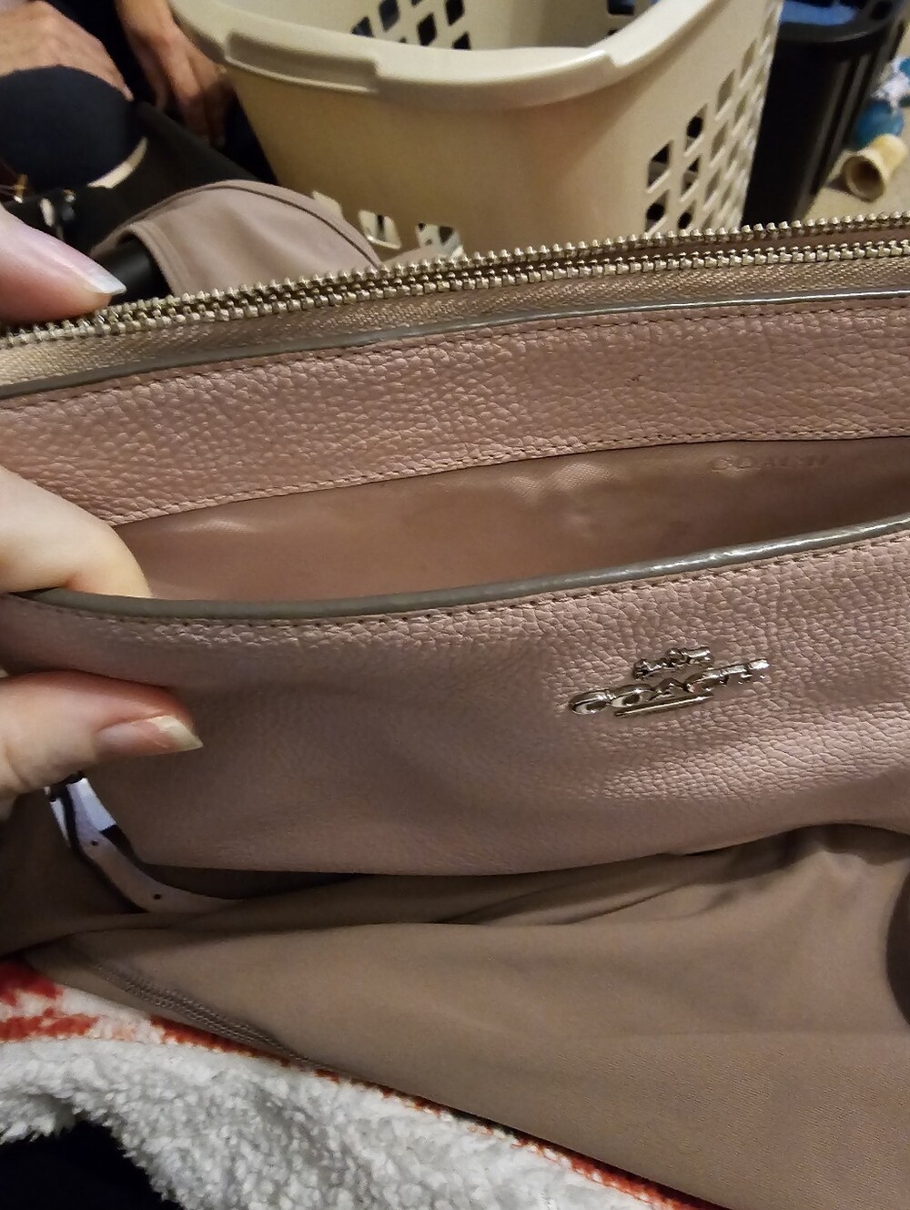 Coach pink crossbody pebbled leather - Picture 5 of 6